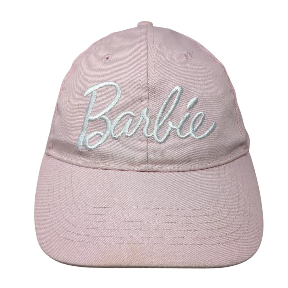 Barbie Strapback Baseball Cap Pink One Size Adjustable Embroidered Vented Holes